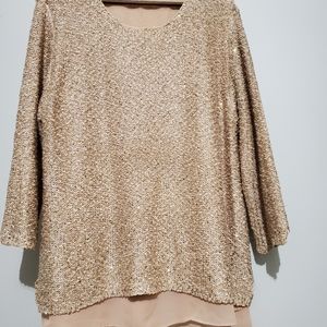Blush sparkle sweater